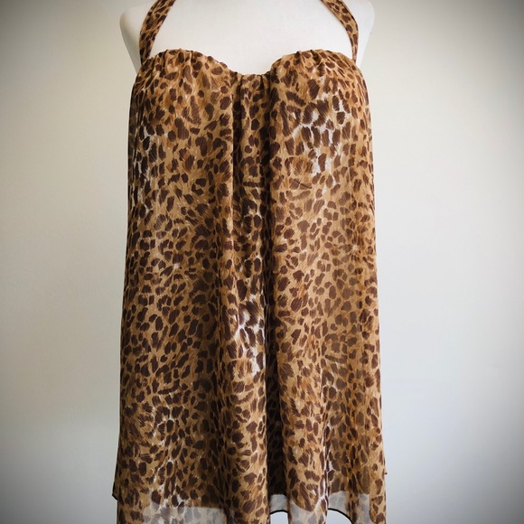 Leopard halter/strapless Top - Picture 6 of 8